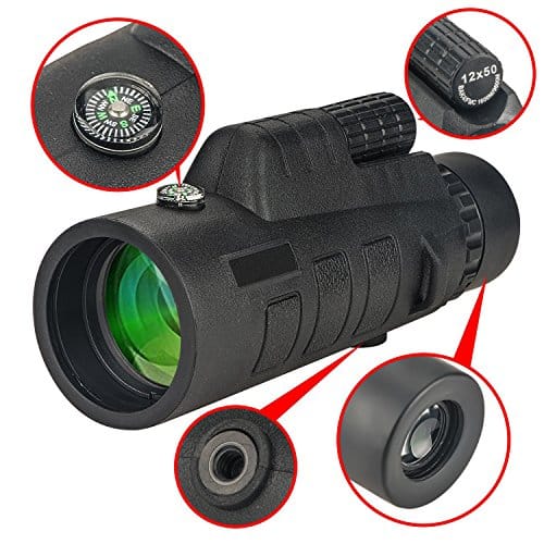 Hunting & Fishing CVLIFE 12x50 Compact Monocular Telescope Pocket Mono
