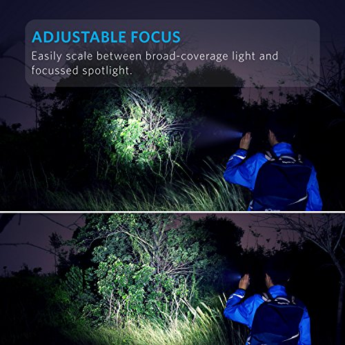 Anker Super Bright Tactical Flashlight 18650 Battery Included , Rechargeable 