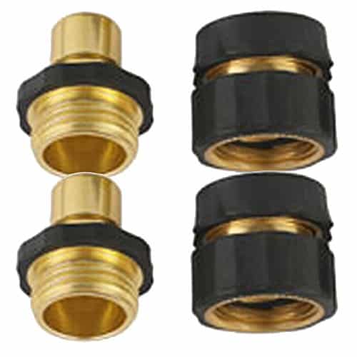 4 PCS A8011 Deluxe Pressure Washer Garden Hose Brass Quick Connect Kit 2 Sets 
