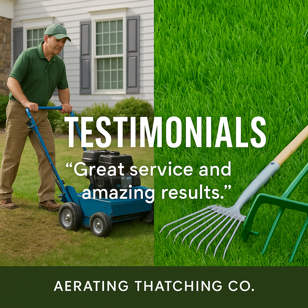 Testimonials Great Service Amazing Results Aerating Thatching Co