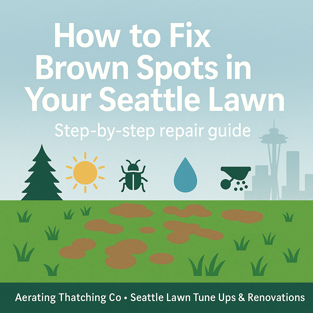 How to Fix Brown Spots in Your Seattle Lawn (Step-By-Step Repair Guide)