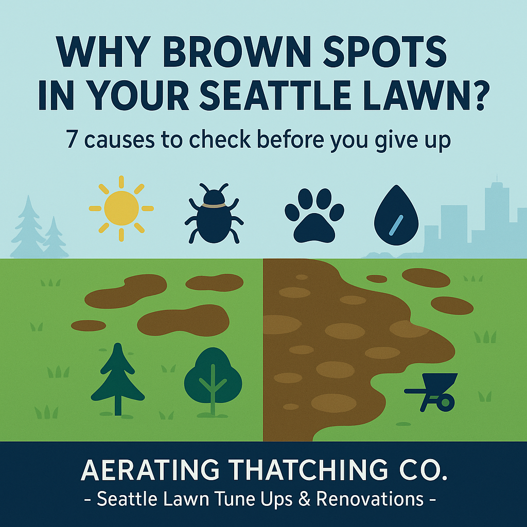 What Causes Brown Spots in Seattle Lawns? 7 Issues to Check First