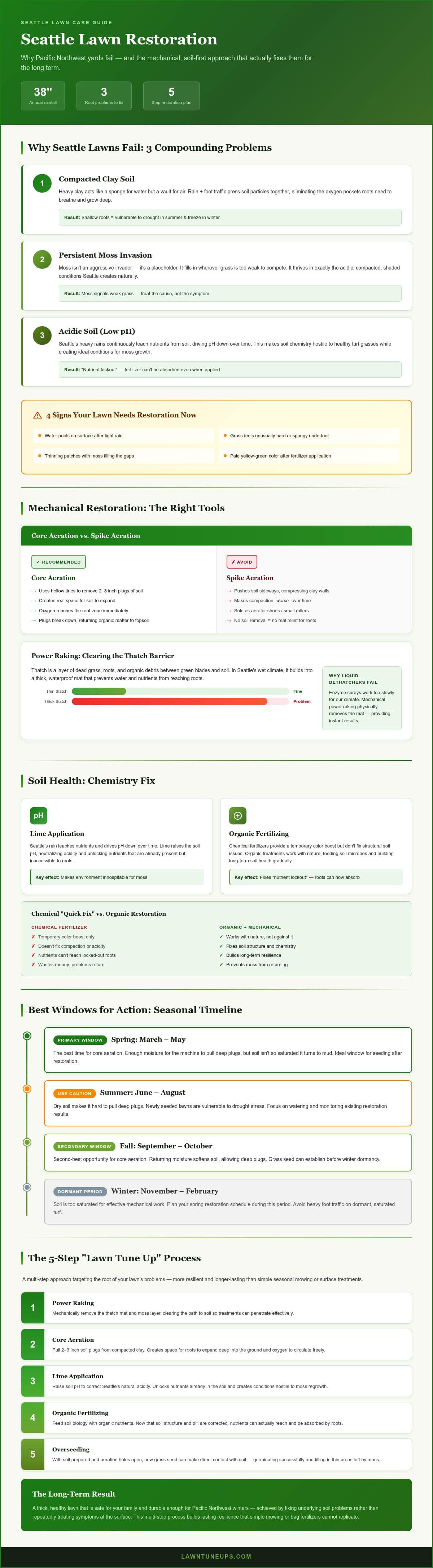Seattle Lawn Restoration: A Practical Guide to Fixing PNW Turf