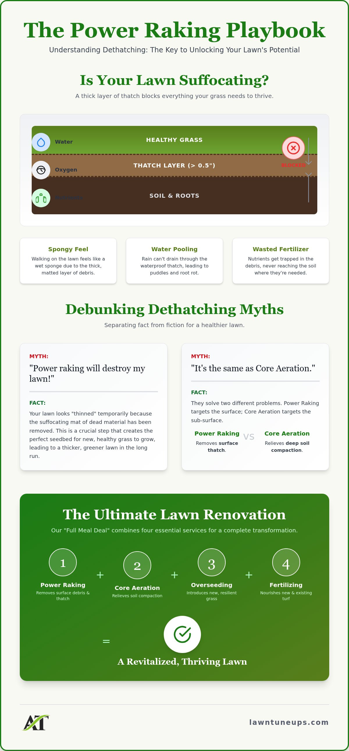 Power Raking Benefits: Myth-Busting the Truth About Lawn Dethatching