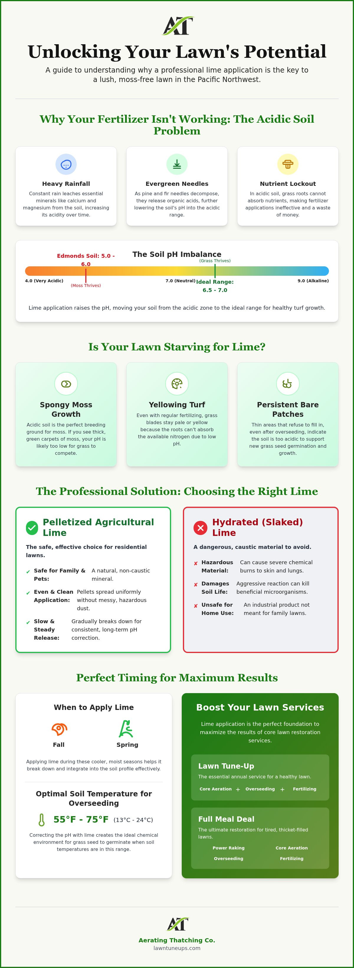 Professional Lime Application in Edmonds: Balancing Soil pH for a Greener Lawn