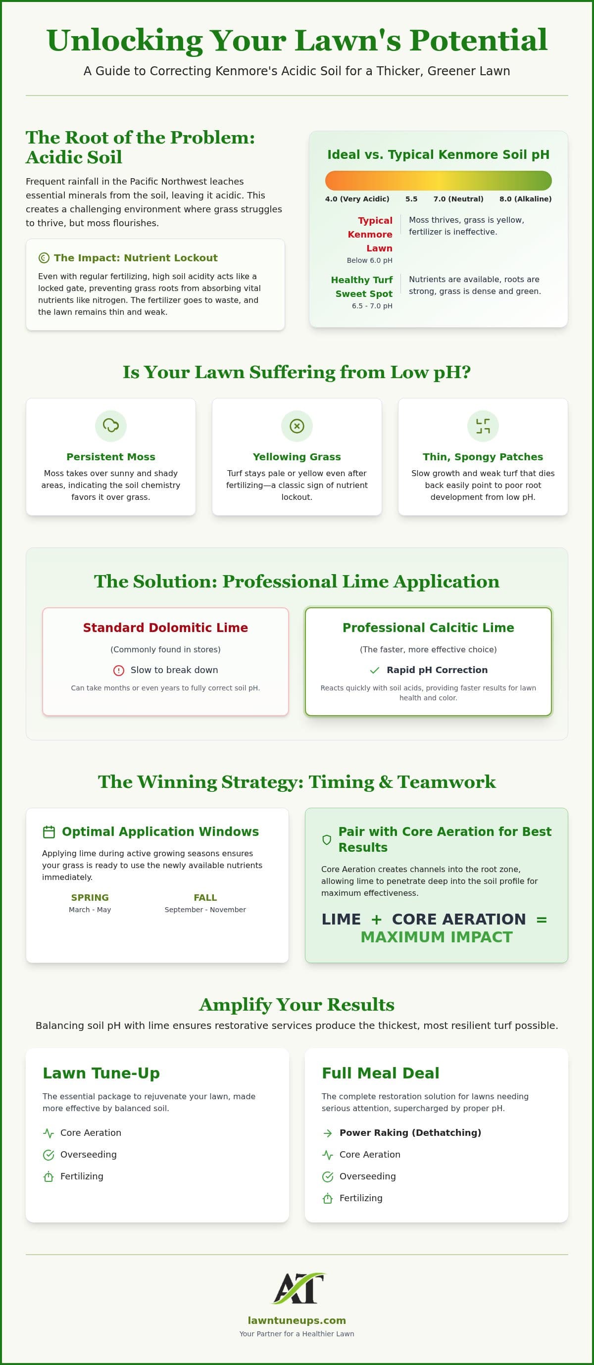 Lawn Lime Service in Kenmore: Balancing Soil pH for Thicker Turf